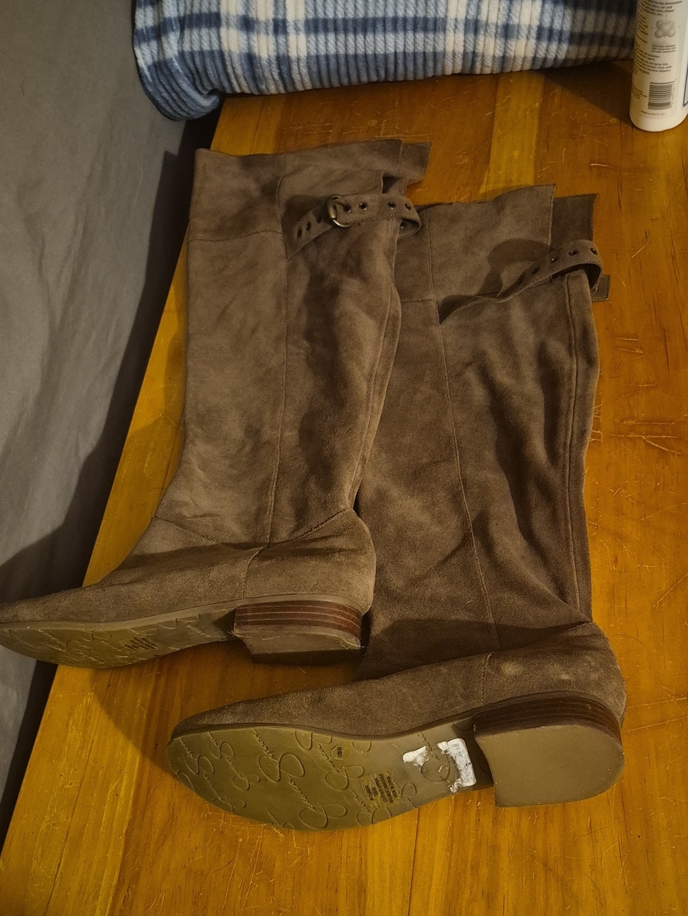 Women's Tall Suede Riding Boots - Brown